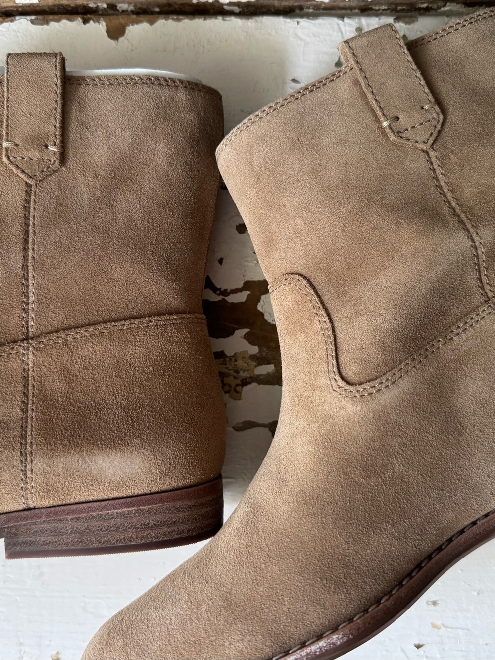 Madewell Tan Suede Ankle Boots